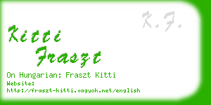 kitti fraszt business card